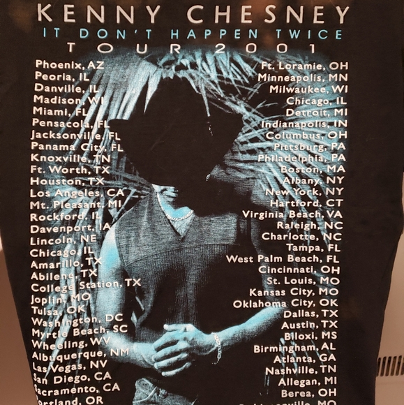 Kenny Chesney 2001 Tour Large T-Shirt SOLD - Picture 7 of 8